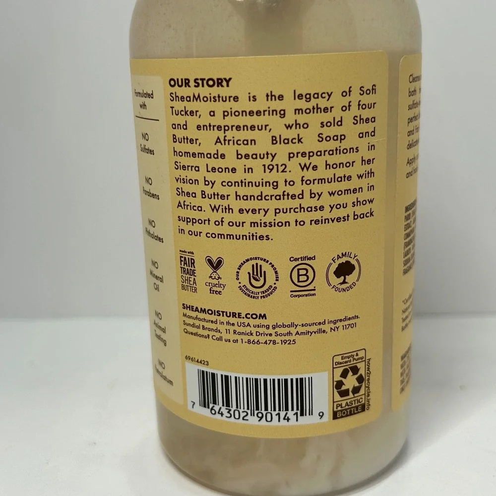 SheaMoisture Baby Wash and Shampoo Raw Shea Chamomile Argan Oil 13oz Pump Bottle